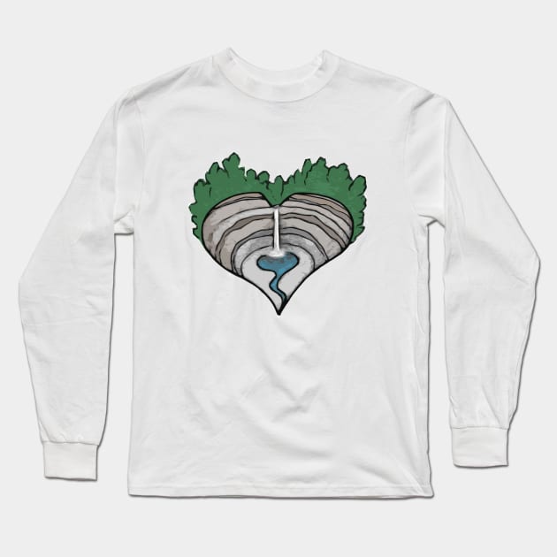 Taughannock Love Long Sleeve T-Shirt by quakeandquiver